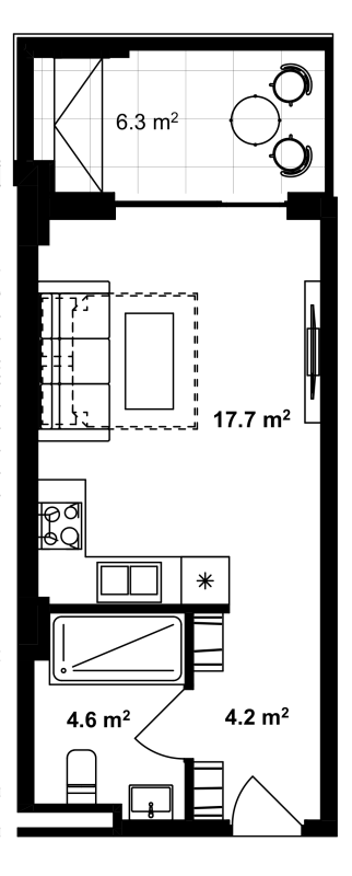 ბინა 1301A - 201A